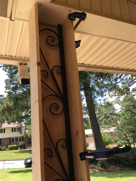 wrought iron column cover